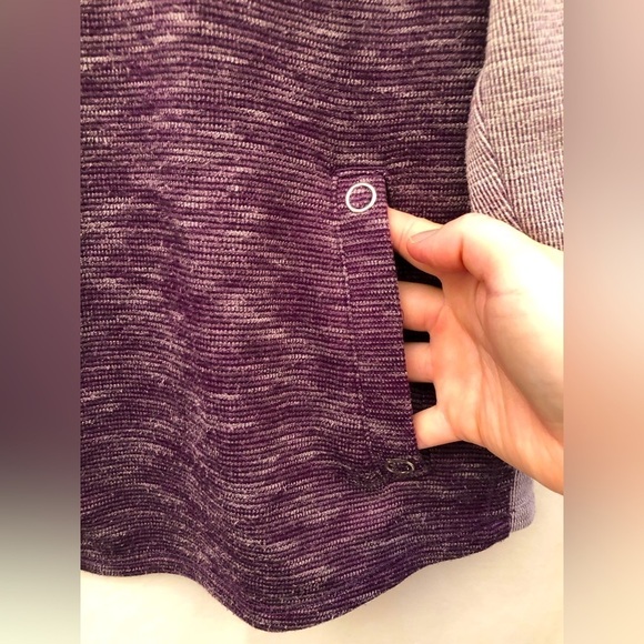 Weekends by Chicos Purple Spacedye Full Zip Jacket Size 2 Large - Picture 4 of 16